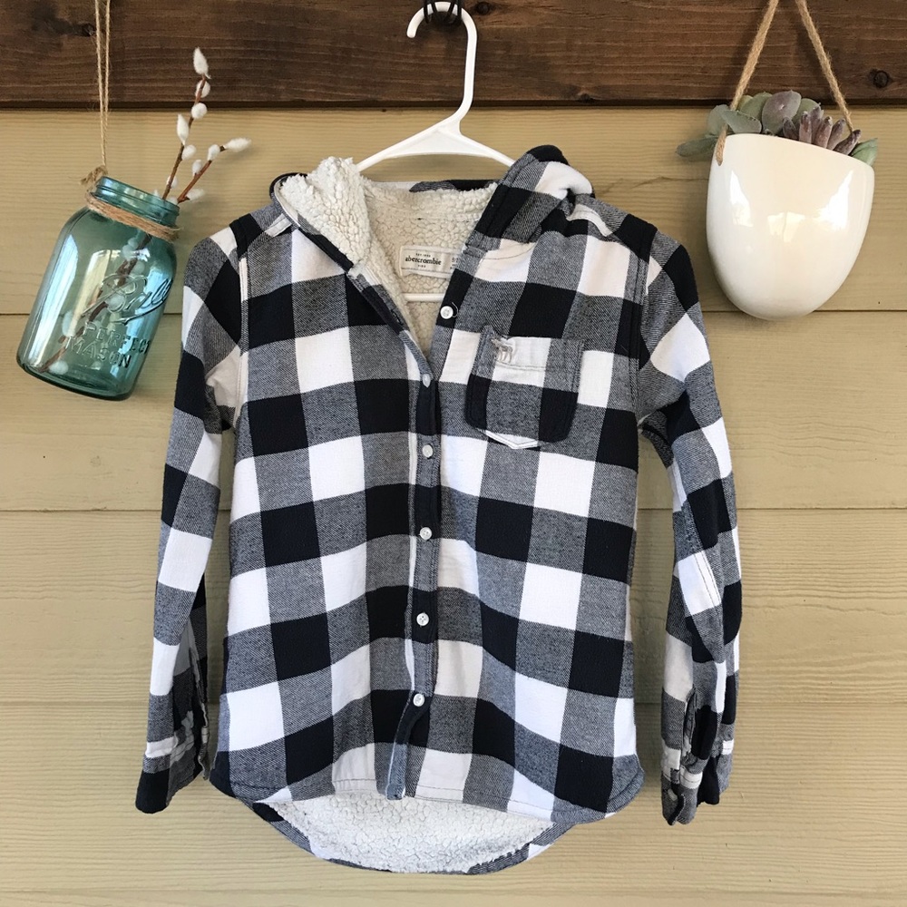 Boys Abercrombie fleece lined flannel